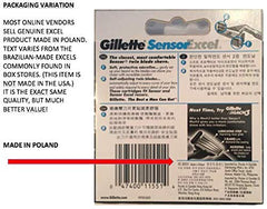 Gillette Sensor Excel blade edge close-up for precise, smooth shave.