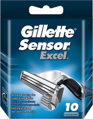 Gillette Sensor Excel cartridges close-up showing blades for a precise shave.