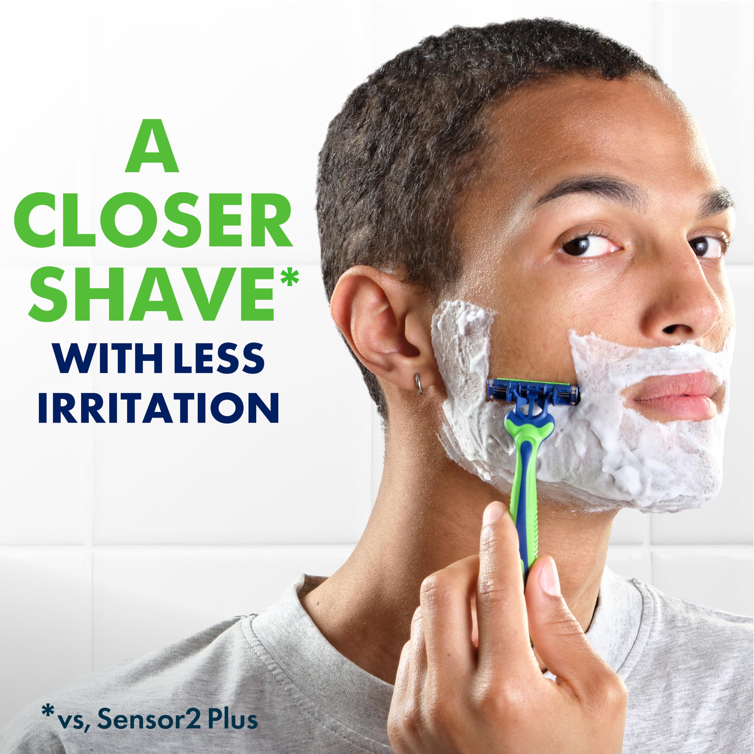 Gillette Sensor3 Sensitive rinsed under water to show easy blade cleaning