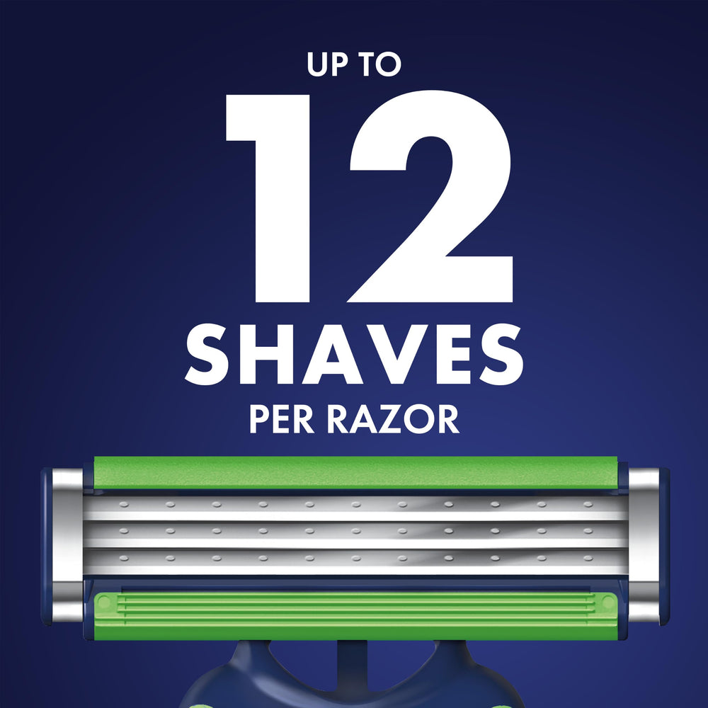 Gillette Sensor3 Sensitive non-slip rubber handle texture for secure control