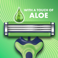 Gillette Sensor3 Sensitive pivot head angled to follow facial contours
