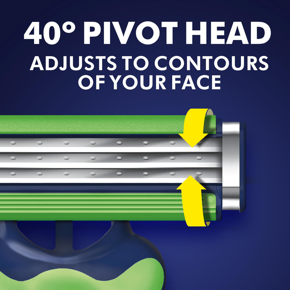 Gillette Sensor3 Sensitive razor held in hand demonstrating comfortable grip
