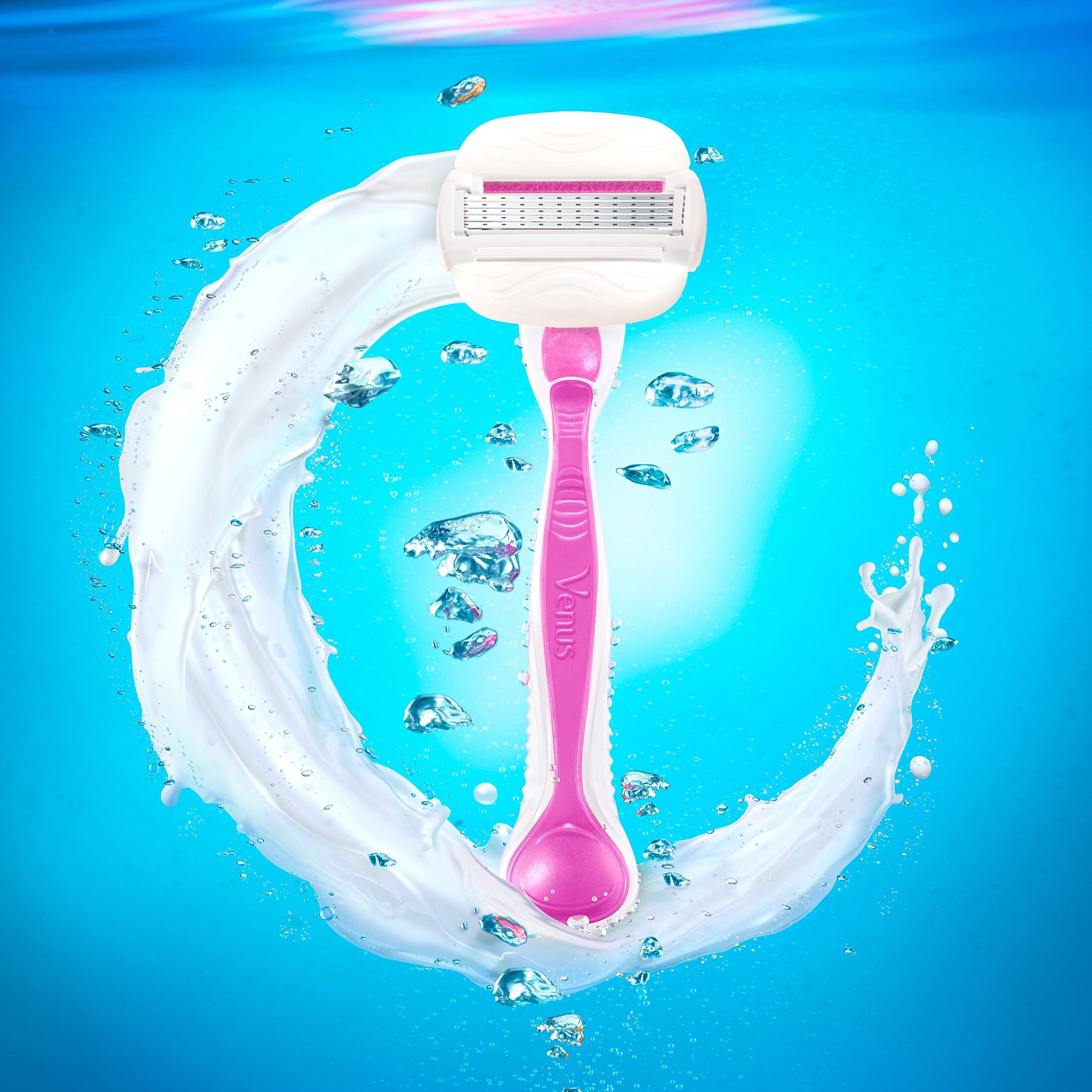 Gillette Venus compatibility label shows handles fit ComfortGlide refills