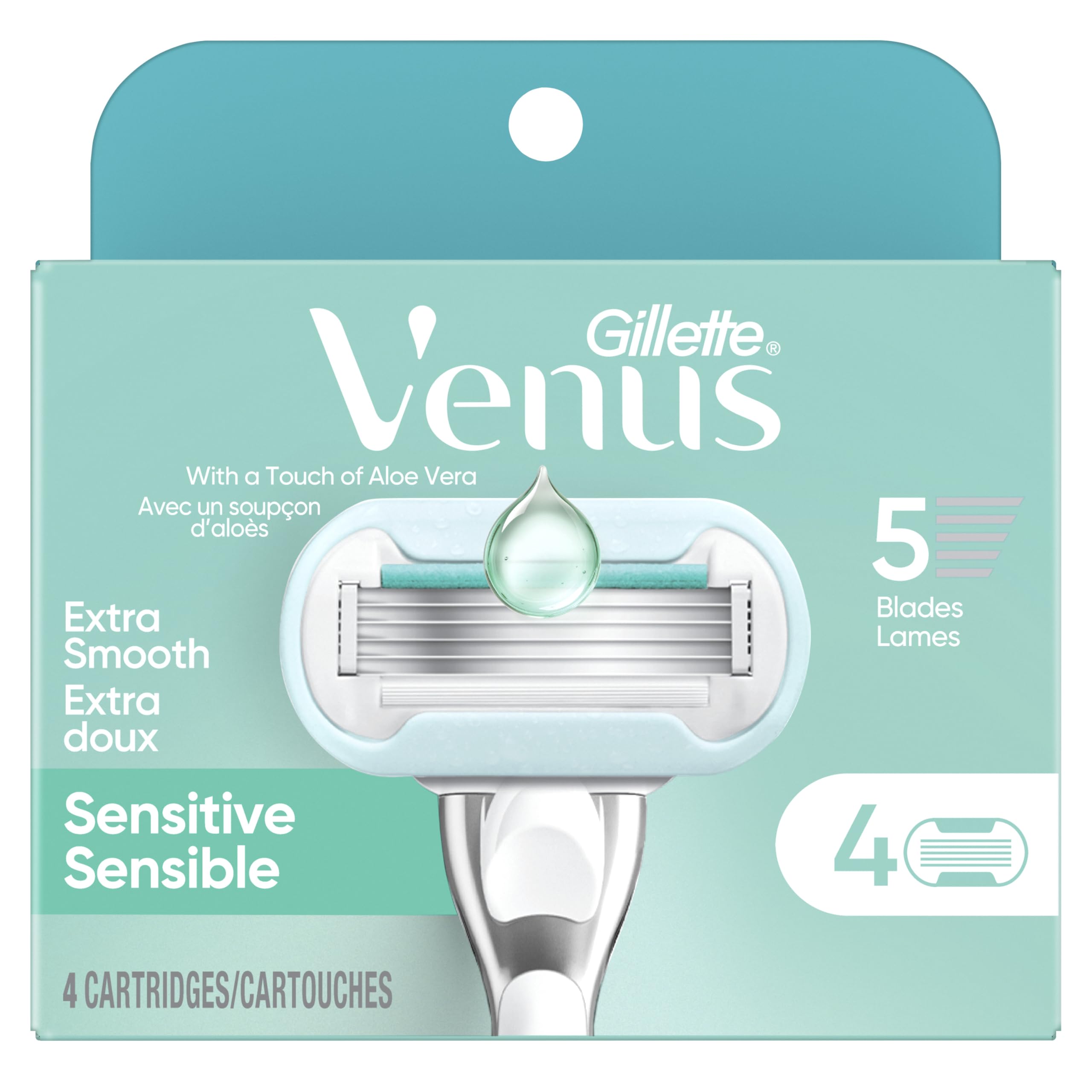 Gillette Venus Deluxe Smooth Sensitive packaging shown as a thoughtful stocking stuffer idea.