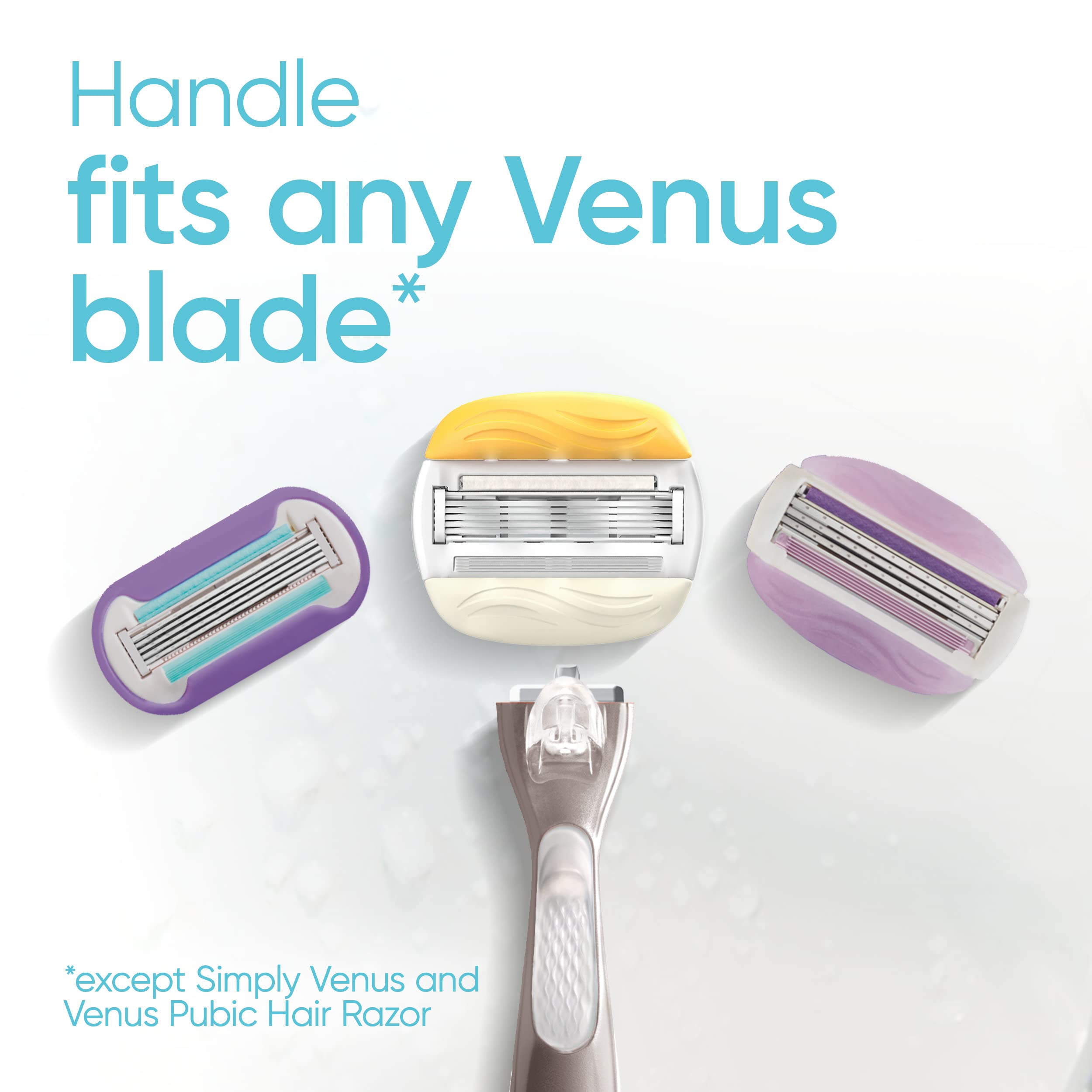 Gillette Venus ergonomic handle grip supports comfortable shaving