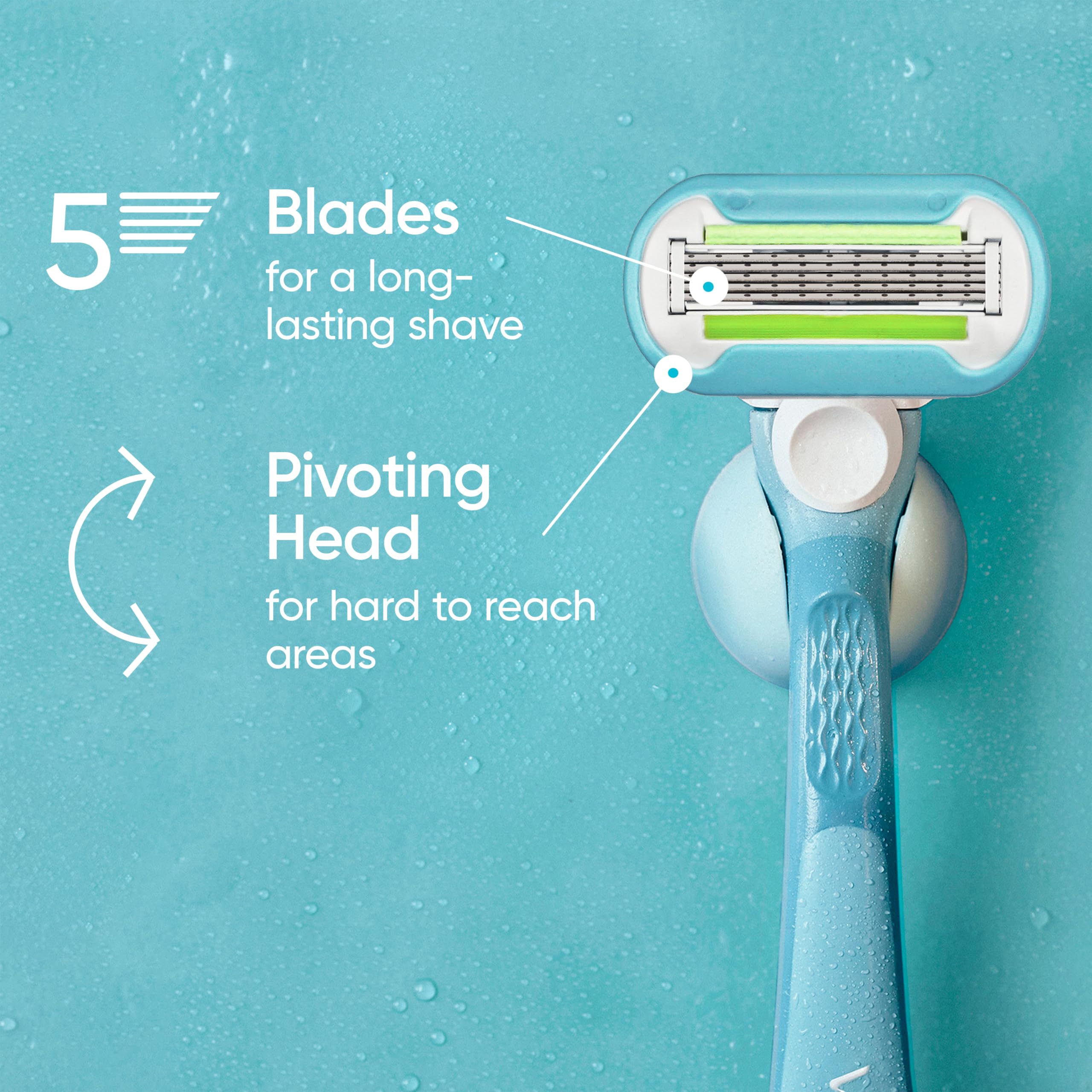 Gillette Venus five-blade close-up for a long-lasting shave