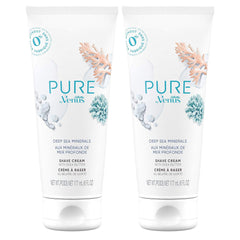 Gillette Venus PURE Deep Sea Minerals duo-pack image emphasizes hydrating cream for smoother shaves.
