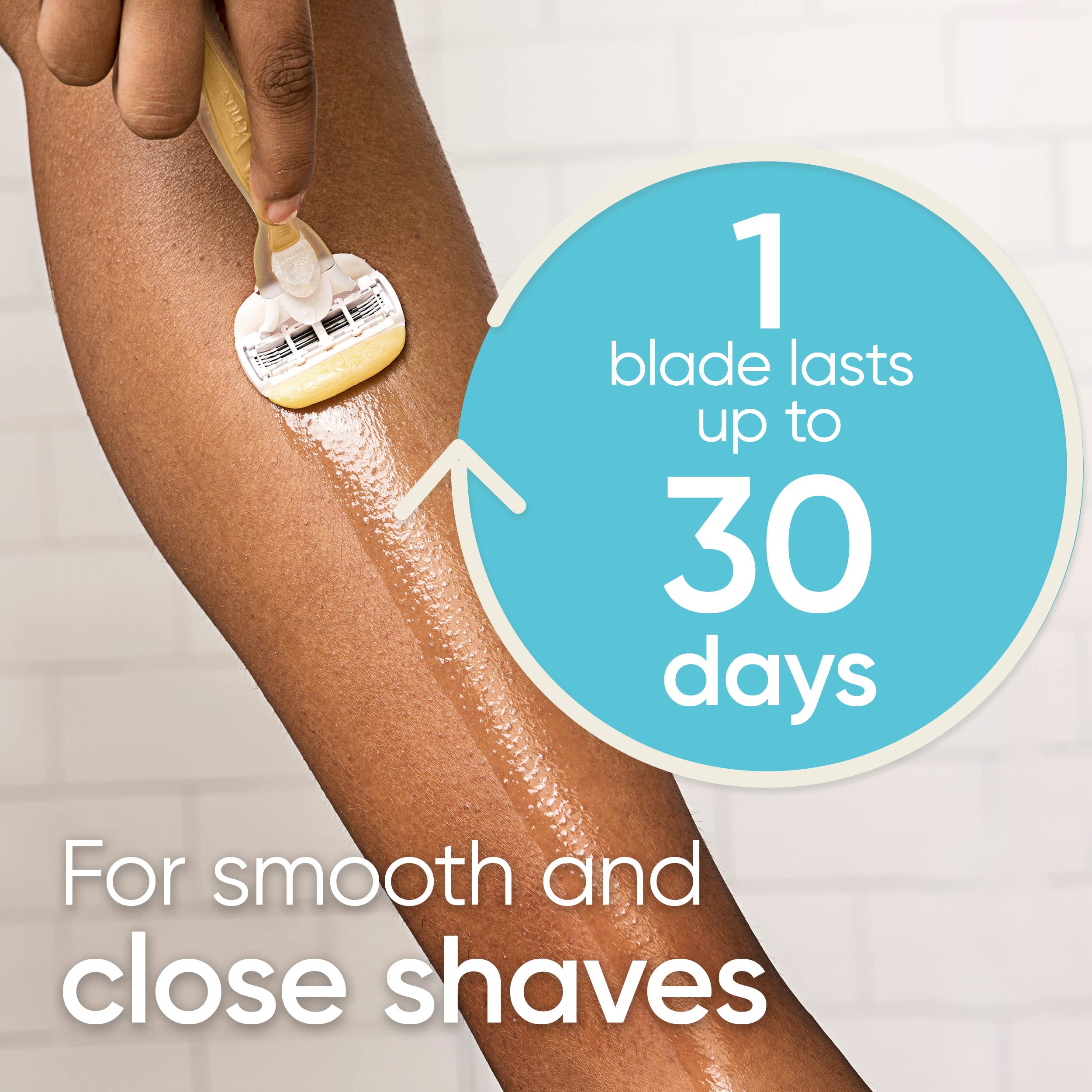 Gillette Venus rich body butter lather guards against nicks and irritation