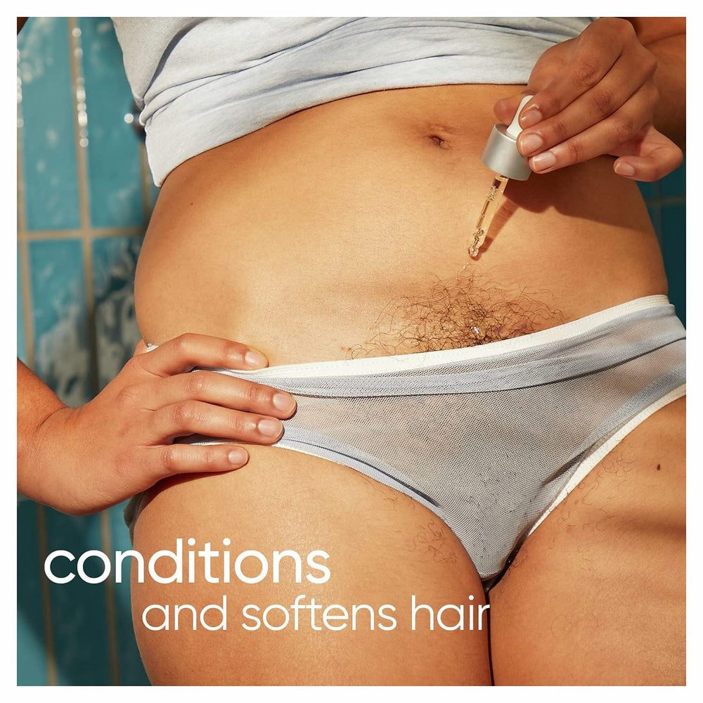 Gillette Venus Softening Oil texture close-up illustrating fast absorption