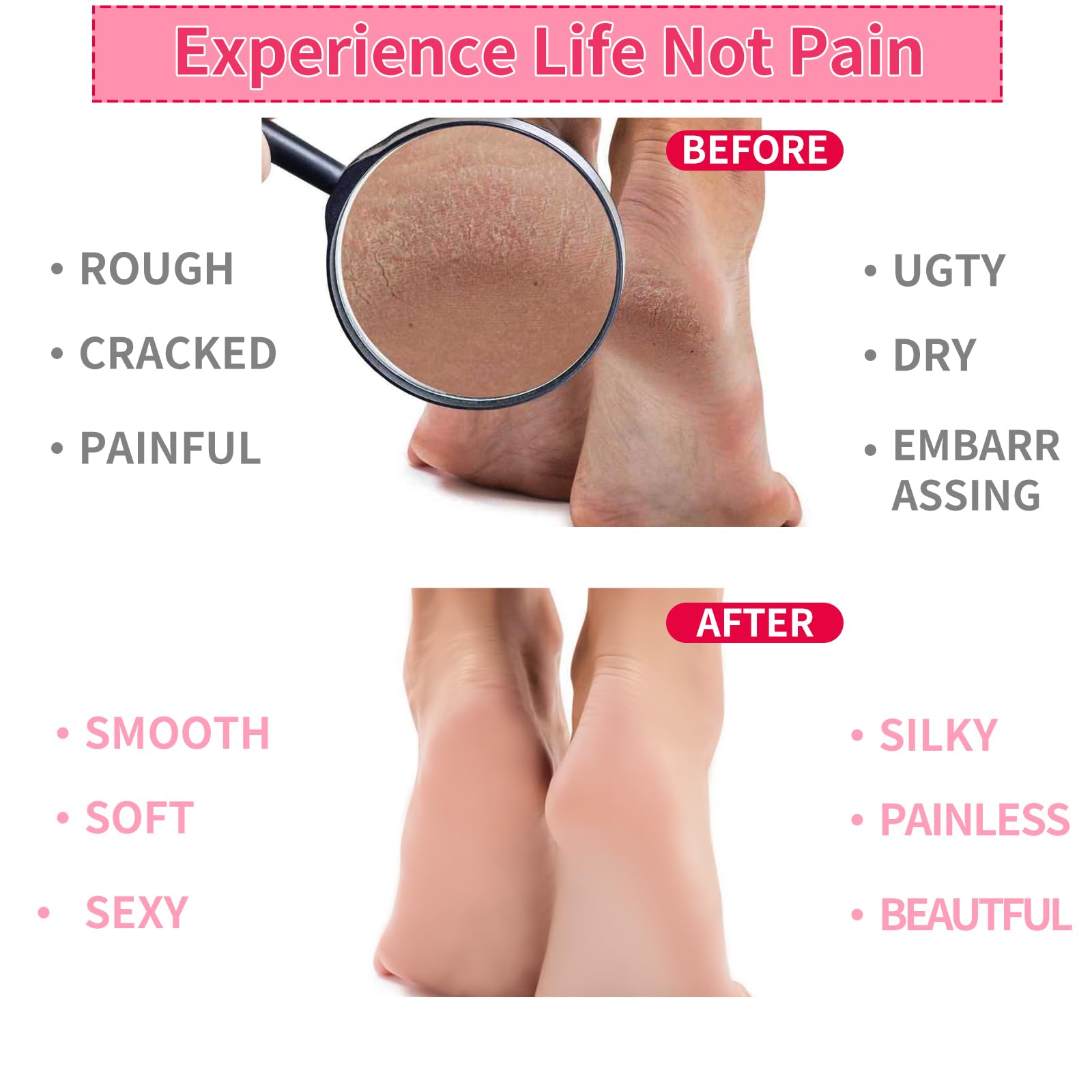 Giloner foot moisturizing socks on foot demonstrates comfortable at-home wear