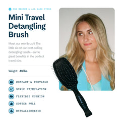 GIMME Beauty medium hair brush paddle design showcases smooth, ergonomic styling.