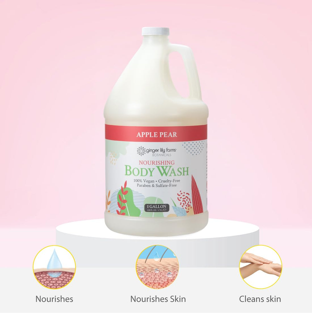Ginger Lily Farms apple and pear fruits visual implying natural fragrance and fresh scent