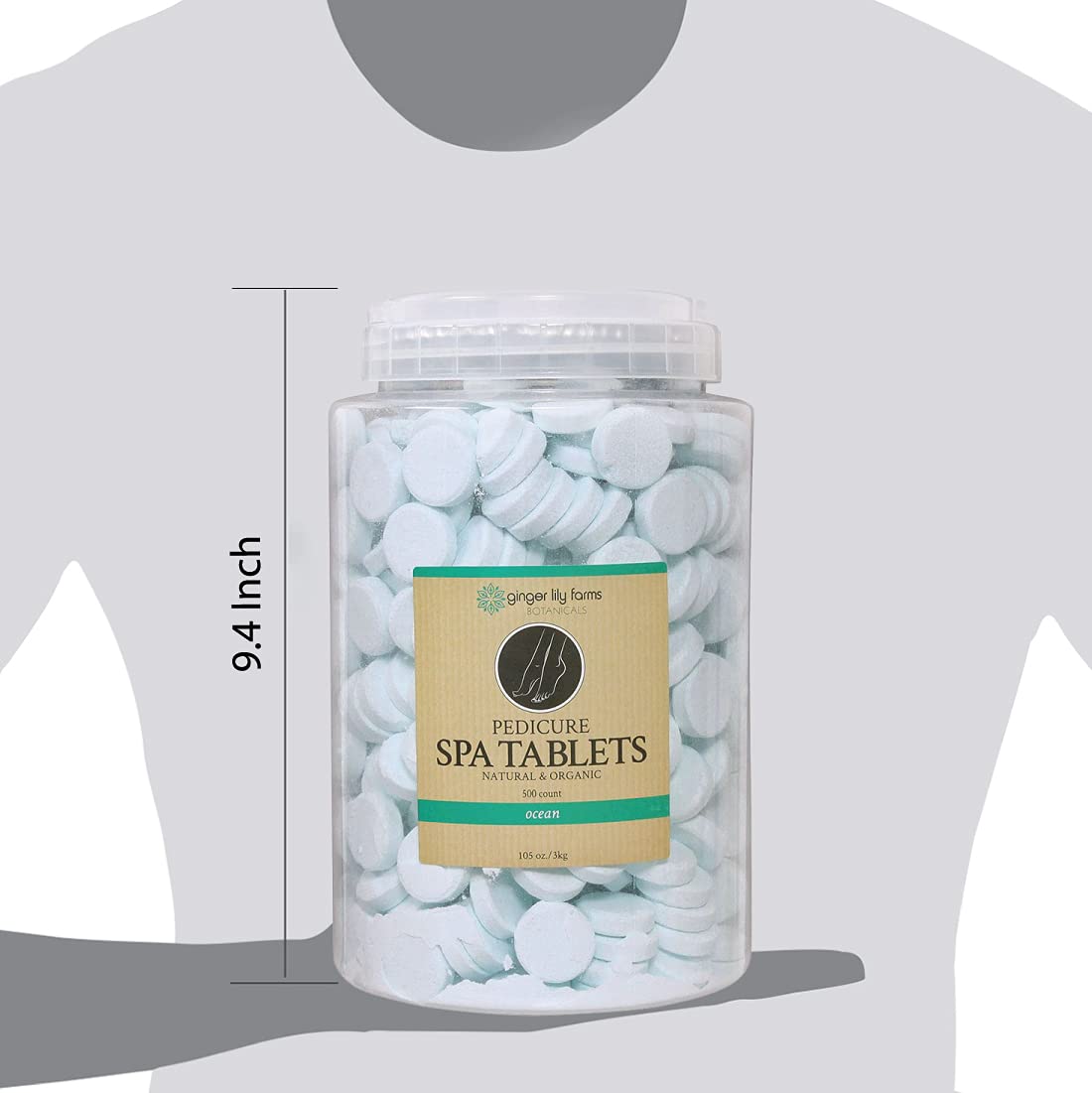 Ginger Lily Farms Botanicals 500-count tablets offer long-lasting spa sessions.