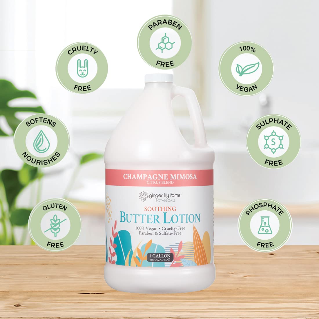 Ginger Lily Farms Botanicals aloe vera and shea butter deliver rich hydration and smoothing texture.