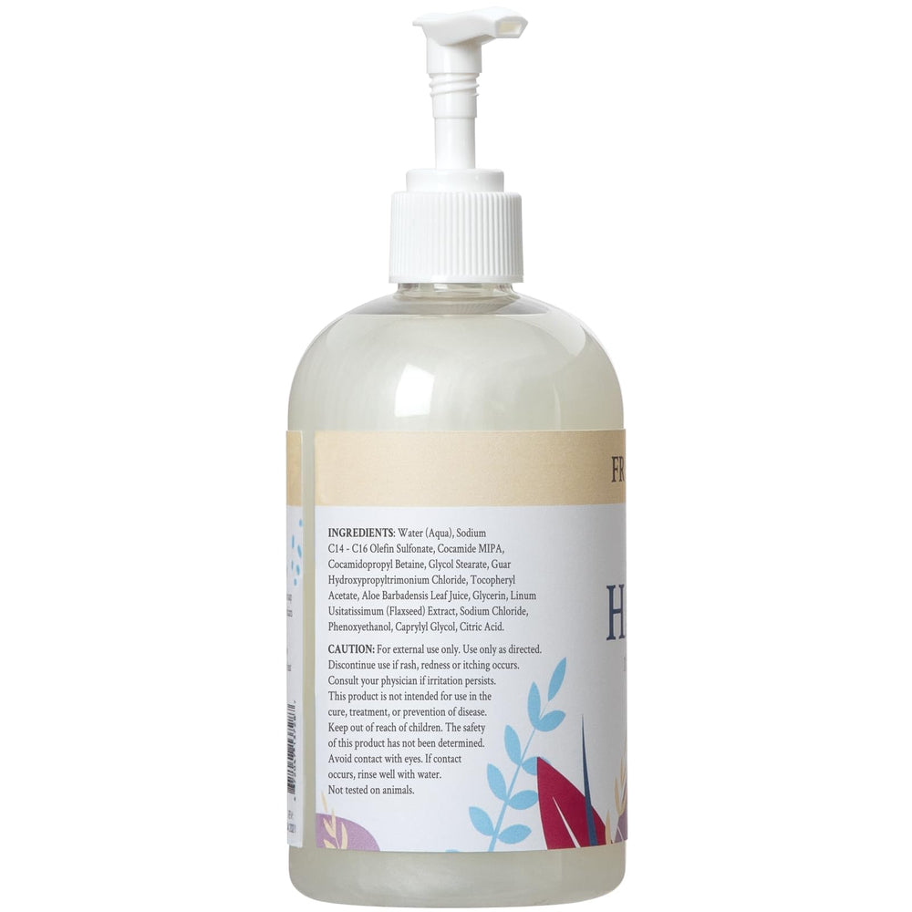 Ginger Lily Farms Botanicals creamy-lather hands closeup demonstrates rich, moisturizing wash for frequent use.