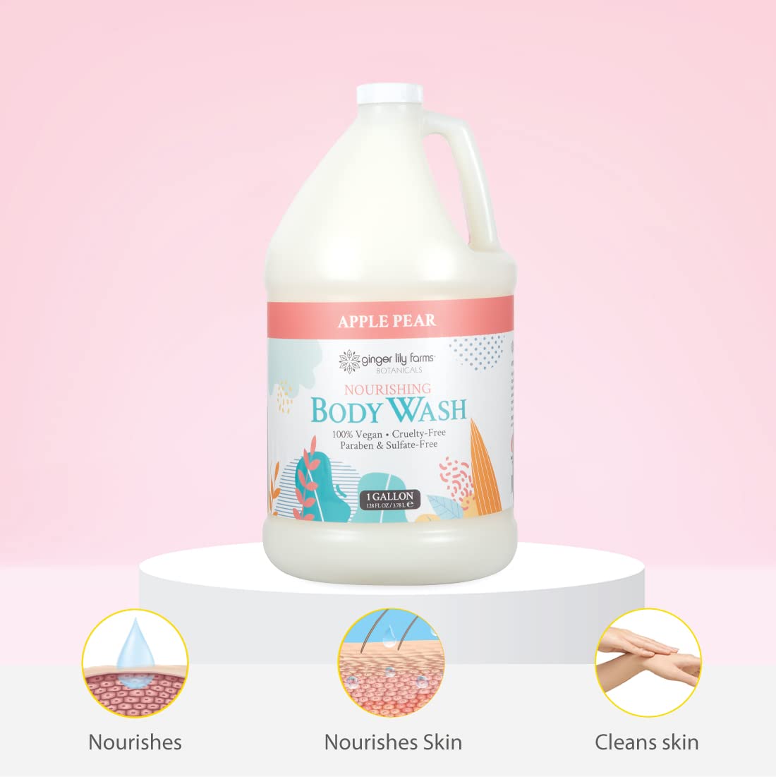 Ginger Lily Farms Botanicals Daily-lather foam demonstrates creamy cleansing experience
