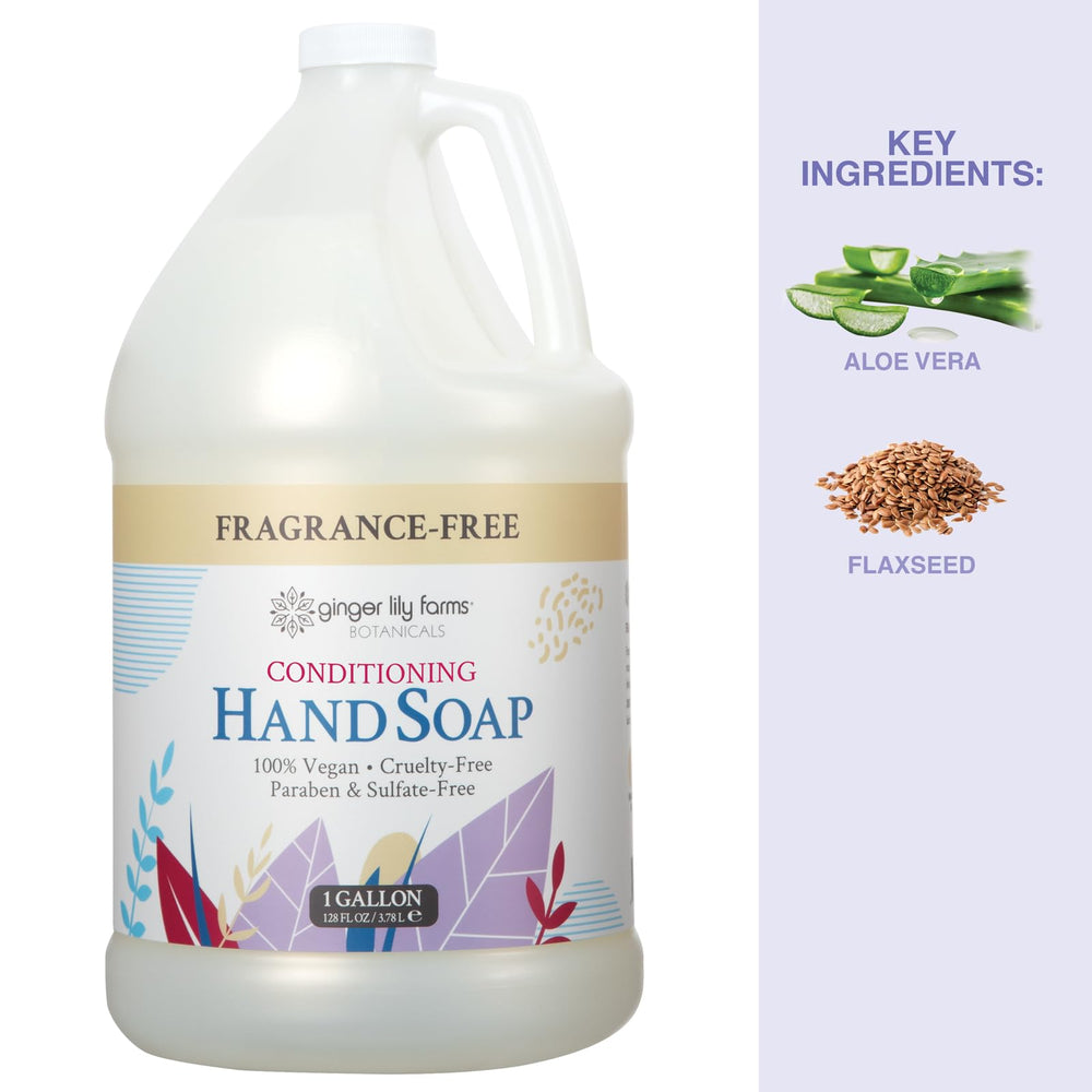 Ginger Lily Farms Botanicals eco-friendly refill packaging communicates reduced plastic usage.