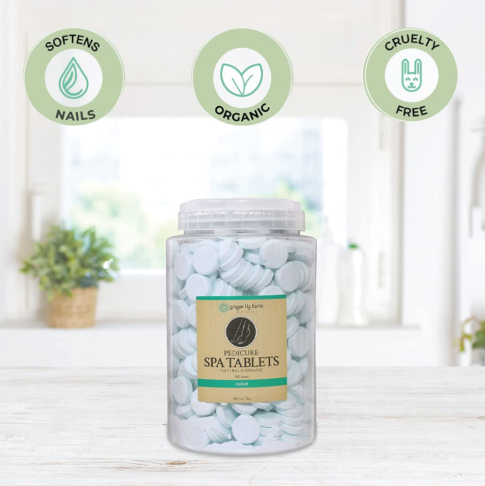 Ginger Lily Farms Botanicals foot bath setup enables easy at-home pedicures.