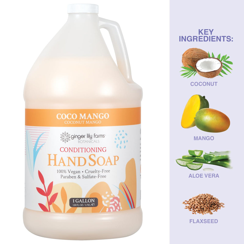 Ginger Lily Farms Botanicals Coco Mango refill gallon demonstrates economical, eco-conscious solution for facilities.
