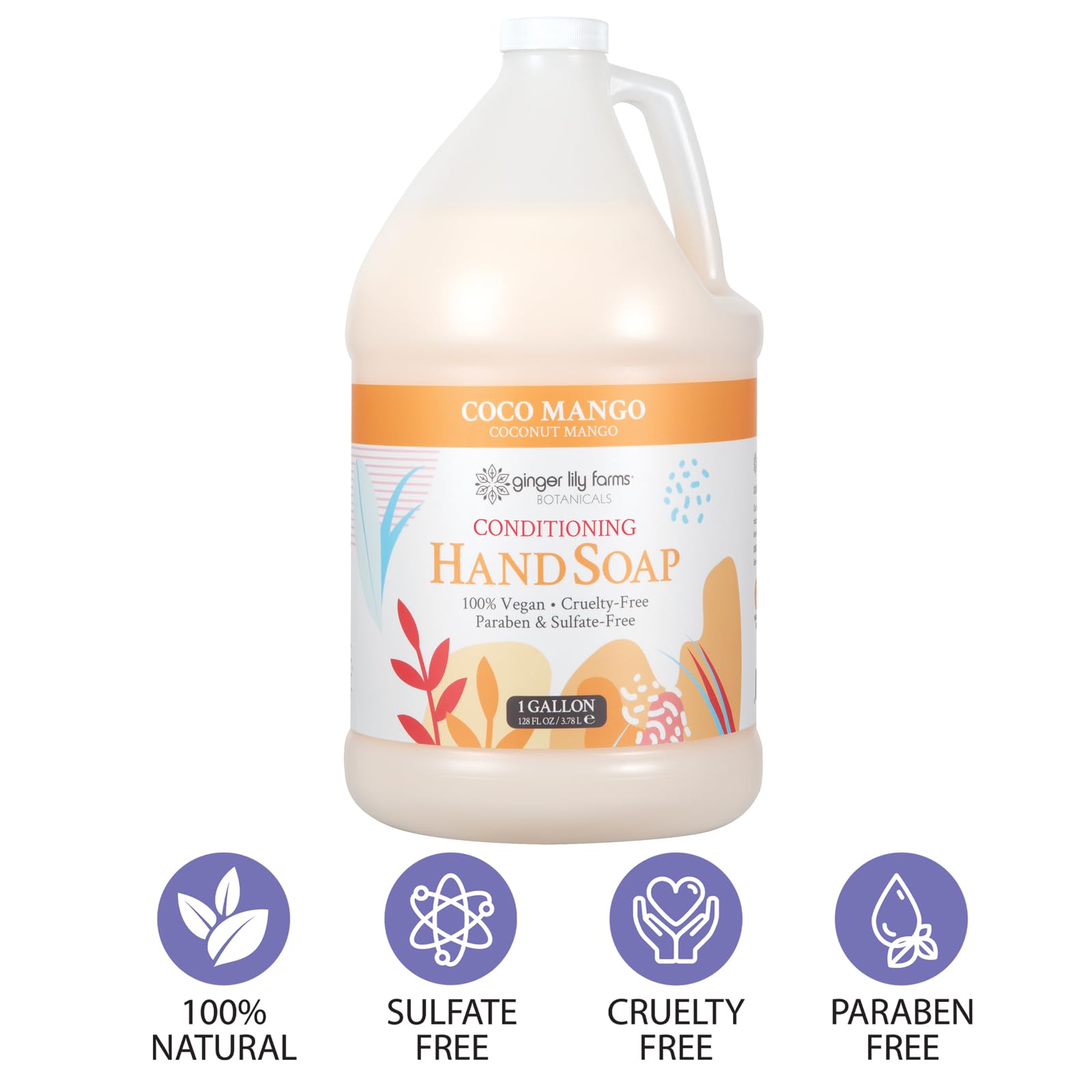 Ginger Lily Farms Botanicals Coco Mango refill pour demonstrates quick-lather performance for busy households.