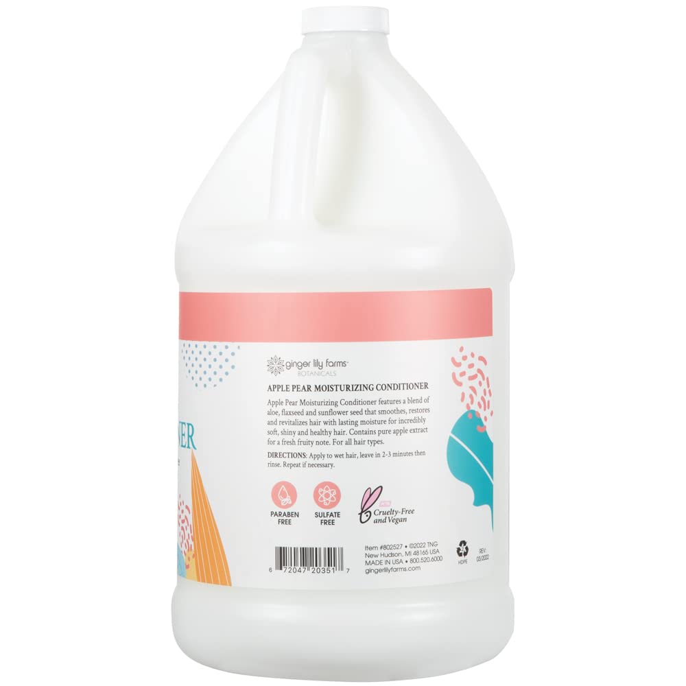 Ginger Lily Farms Botanicals conditioner being poured for smooth, shiny hair experience