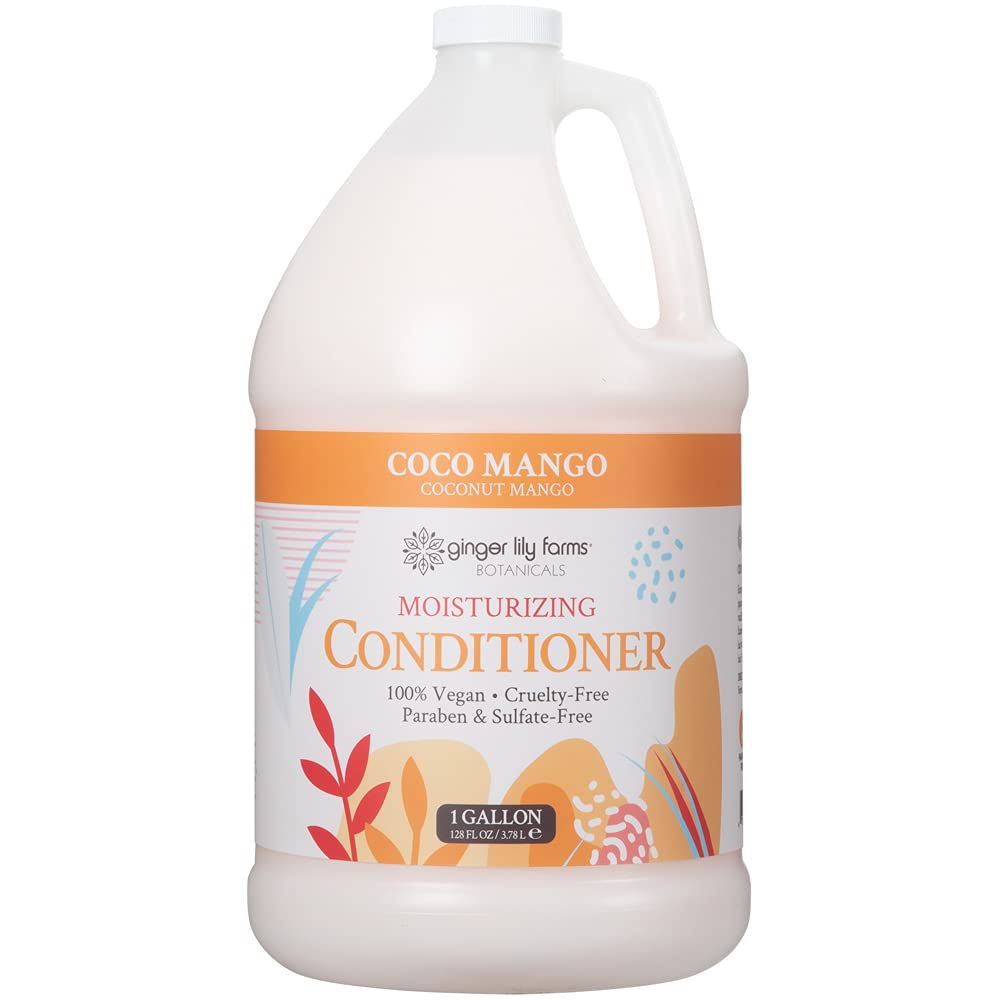 Ginger Lily Farms Botanicals moisturizing conditioner bottle showing clean design for easy daily use