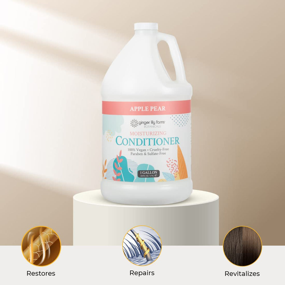 Ginger Lily Farms conditioner label close-up showing vegan and cruelty-free claims