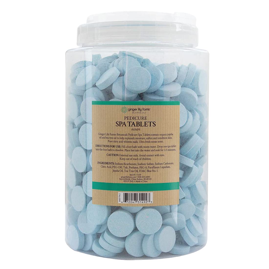Ginger Lily Farms Botanicals tablets dissolve quickly for fast foot spa benefits.
