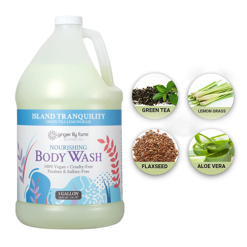 Island Tranquility wash in cozy bathroom setting for daily refreshment