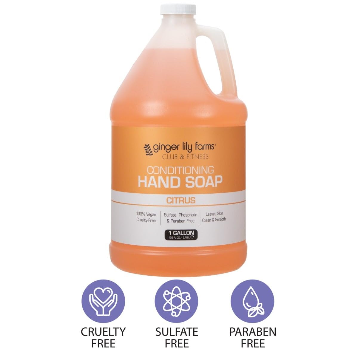 Ginger Lily Farms citrus suds closeup highlights refreshing aroma and creamy lather.