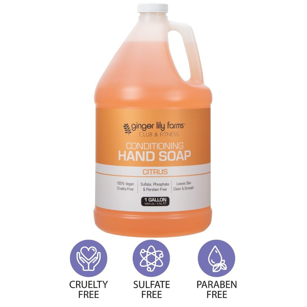 Ginger Lily Farms citrus suds closeup highlights refreshing aroma and creamy lather.