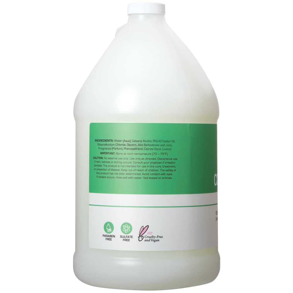 Ginger Lily Farms Club & Fitness conditioner label close-up showing toxin-free vegan formula.