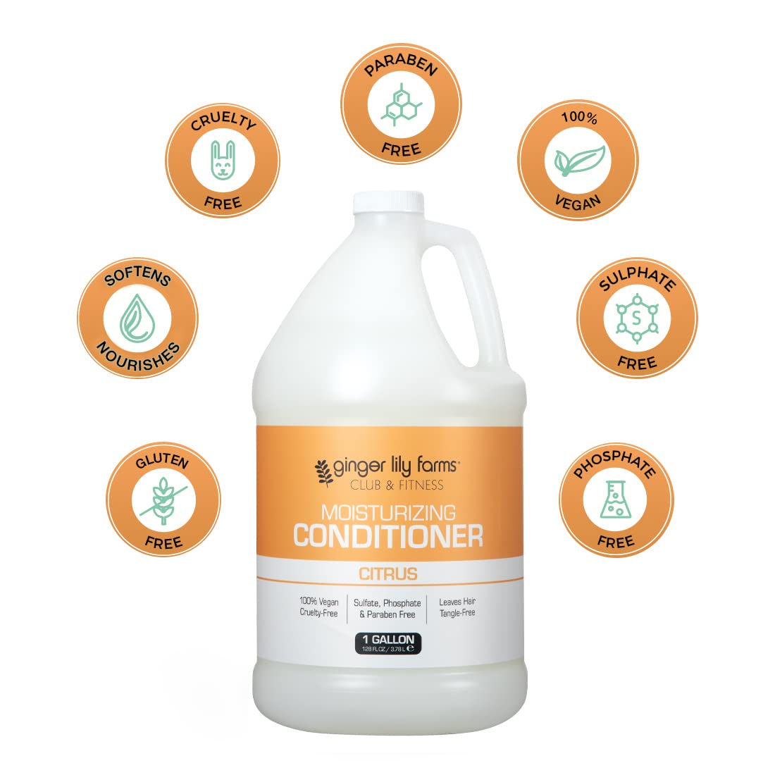 Ginger Lily Farms refill jug enables economical eco-friendly home refills.
