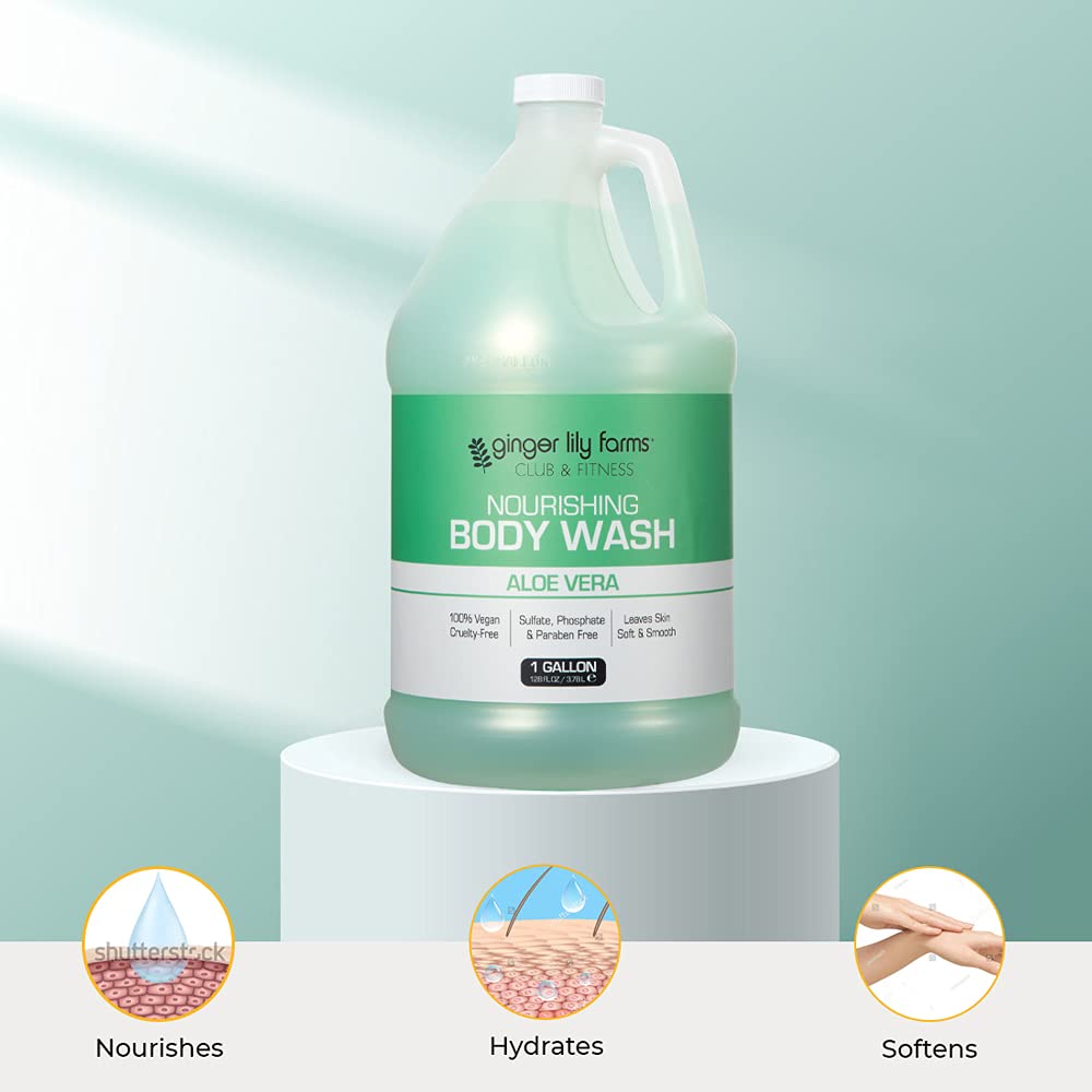 Ginger Lily Farms Aloe Vera scent close-up emphasizes refreshing, cooling aroma after workouts