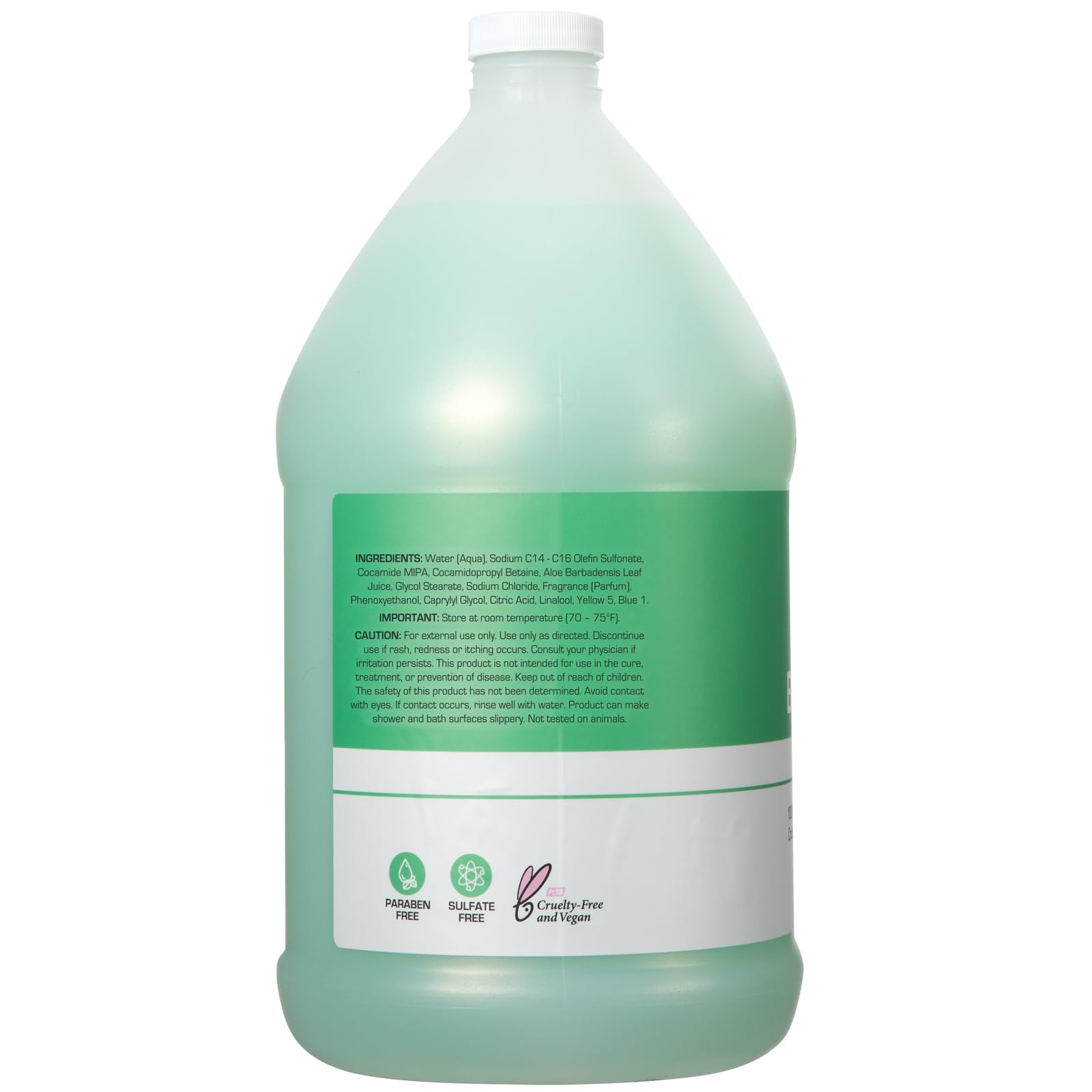 Ginger Lily Farms Club & Fitness Nourishing Body Wash label close-up highlights vegan and cruelty-free promise