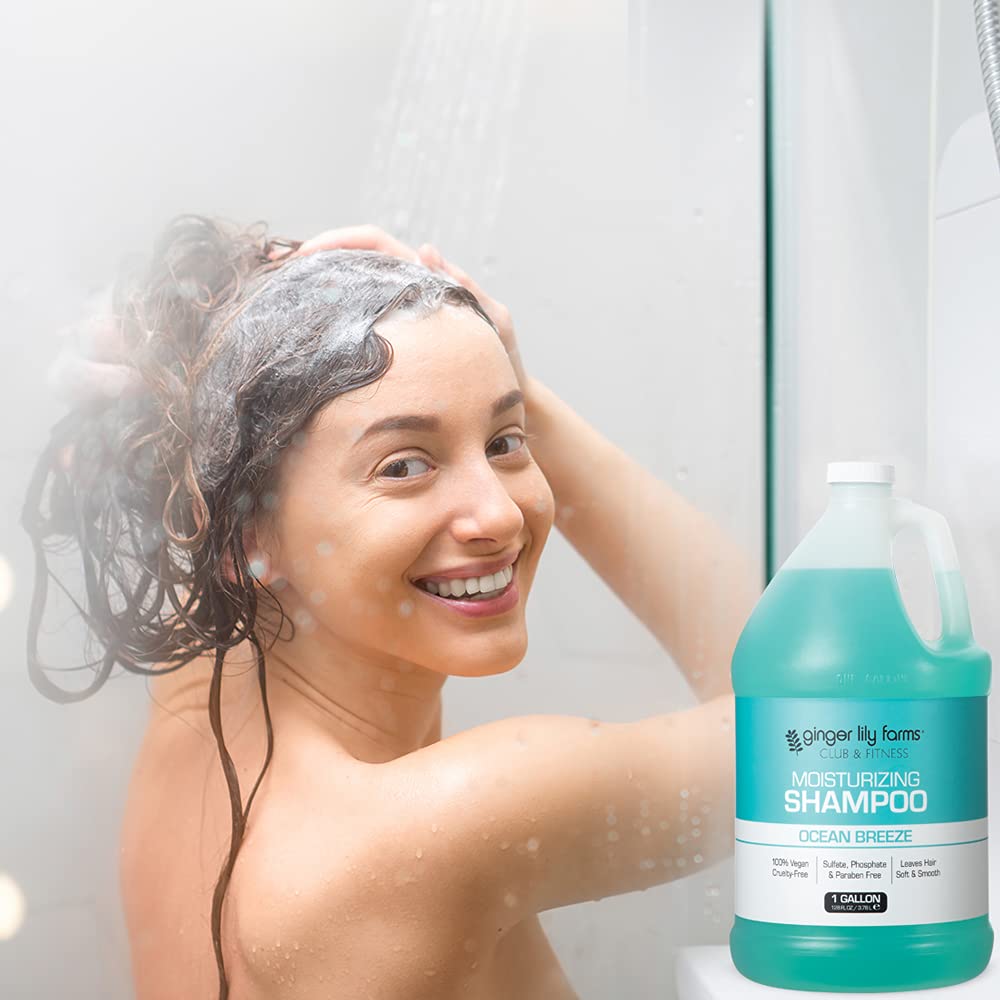 Ginger Lily Farms Club & Fitness Shampoo suitable for all hair types with lasting moisture