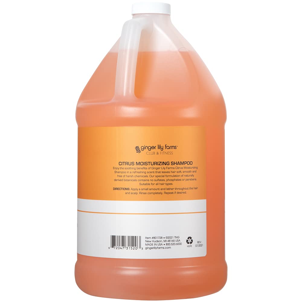 Ginger Lily Farms shampoo bottle pour shows easy refills