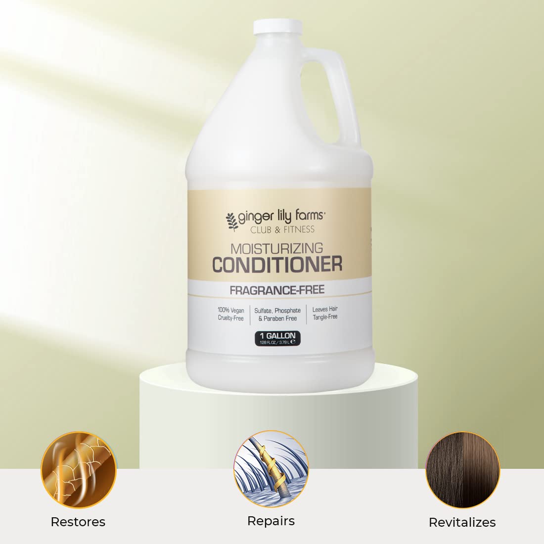 Ginger Lily Farms commercial refill gallon in use for facilities