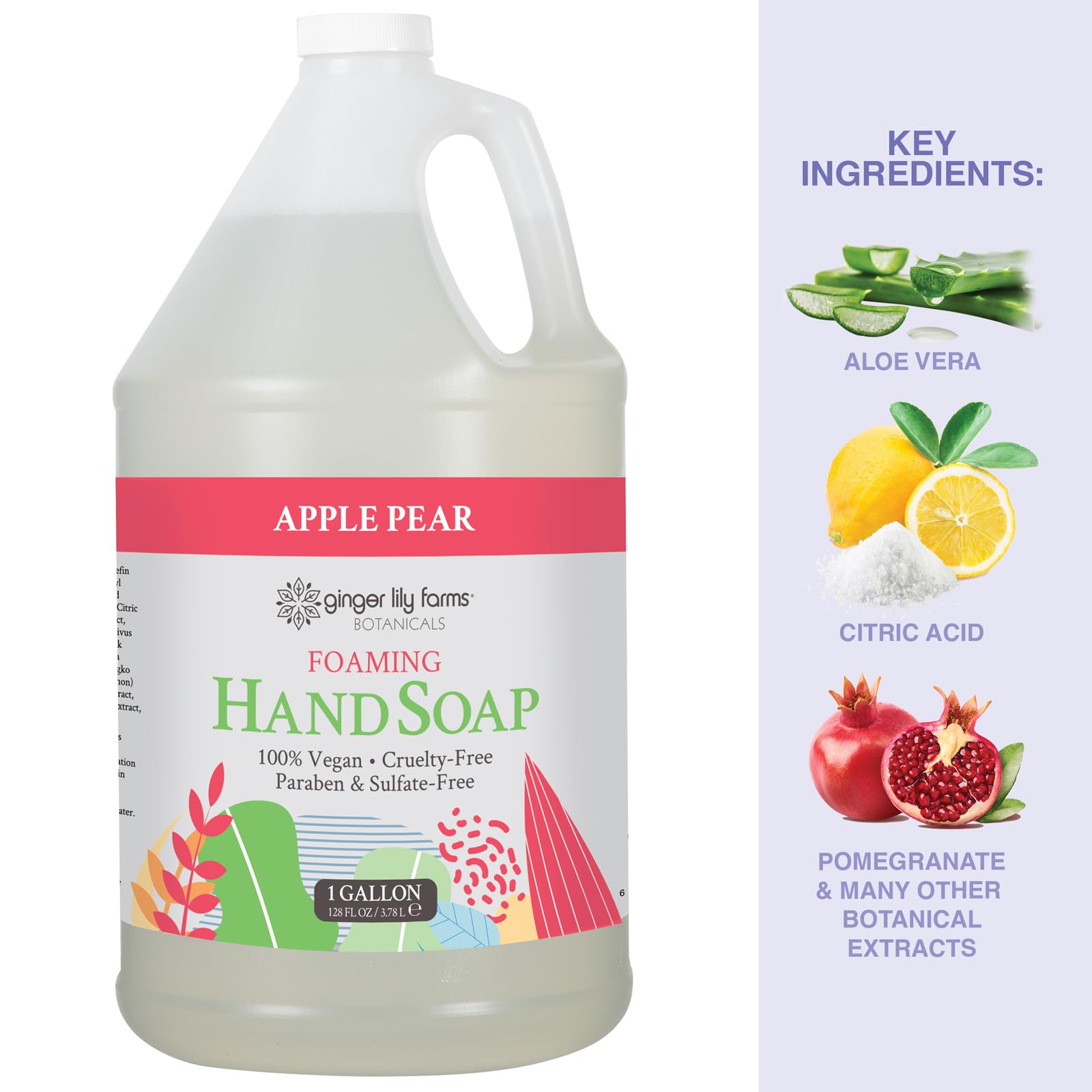 Ginger Lily Farms cruelty-free vegan logo on packaging supports ethical hand care.