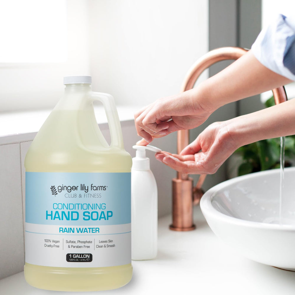 Ginger Lily Farms dispenser-ready design suited for hotels and spas.