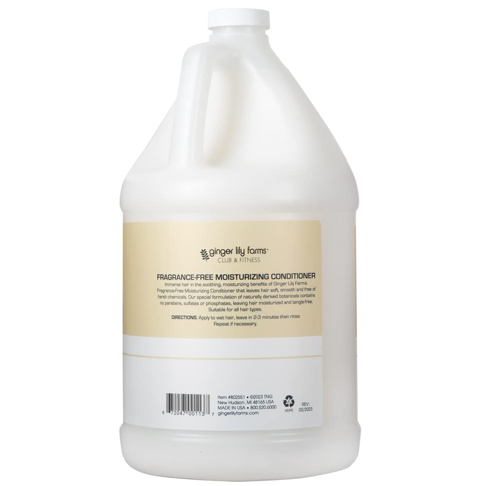 Ginger Lily Farms fragrance-free conditioner close-up for sensitive skin