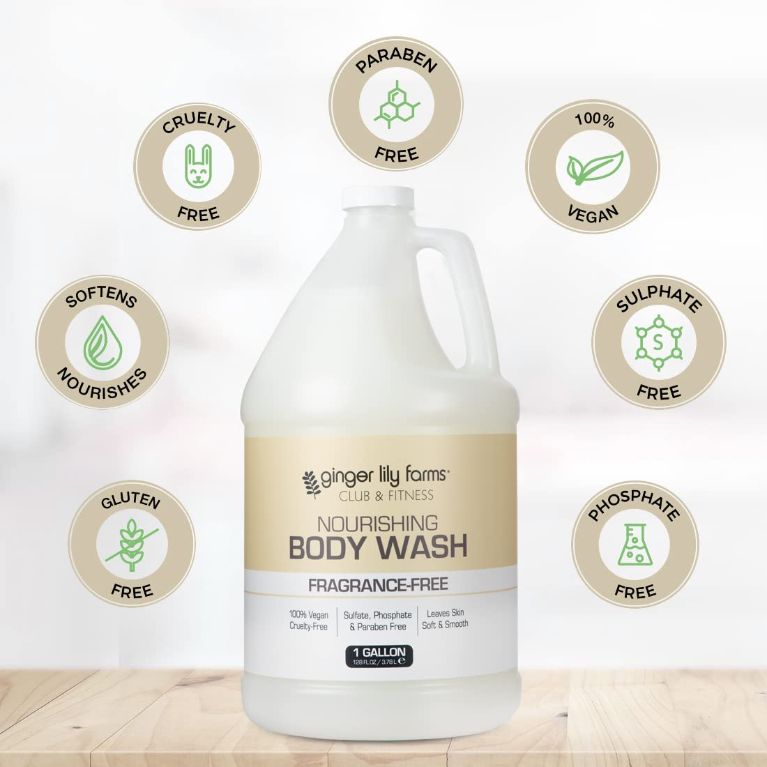 Ginger Lily Farms fragrance-free formula close-up for sensitive skin care