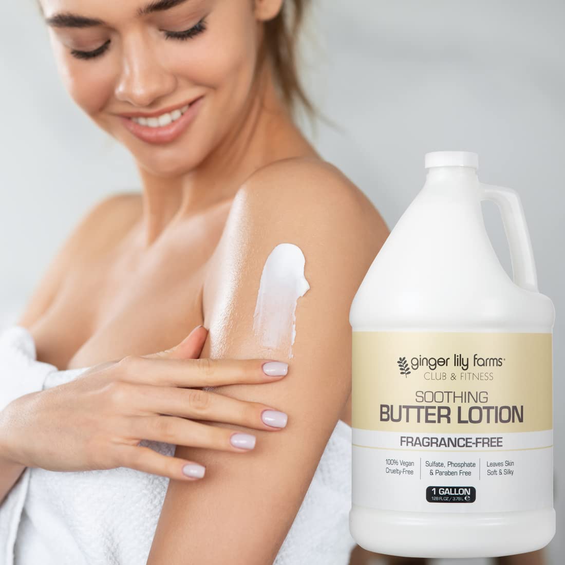 Ginger Lily Farms fragrance-free skin-care texture detail highlights unscented sensitive-skin friendly formula