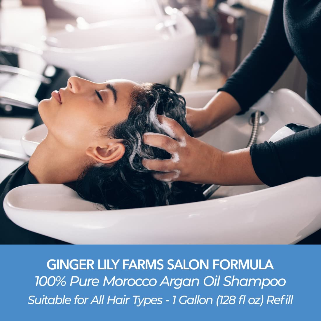 Ginger Lily Farms hair wash lather demonstrates gentle cleansing for all hair types
