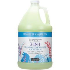 Ginger Lily Farms Island Tranquility gallon refill bottle pouring for easy refills.