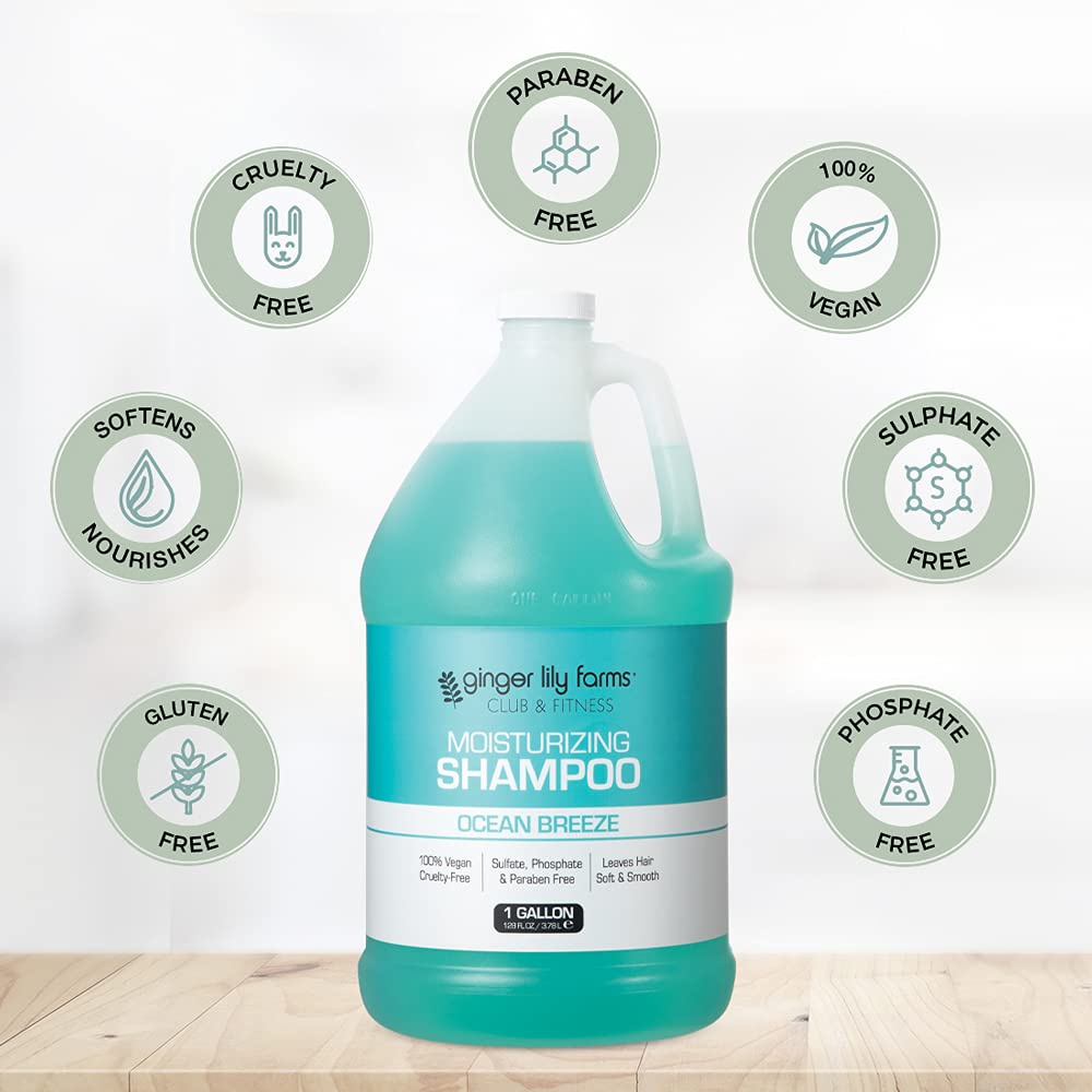Ginger Lily Farms Ocean Breeze scent conveys a calming shower experience