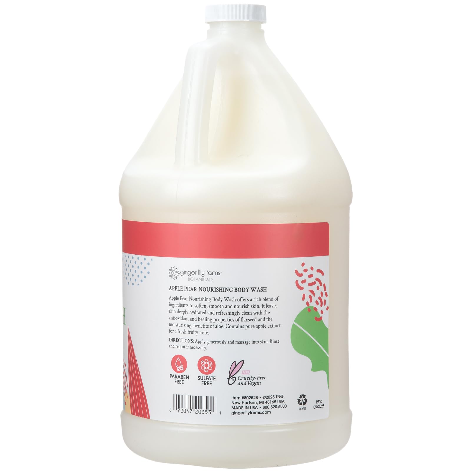 Ginger Lily Farms pouring refill into dispenser for economical and waste-saving refill
