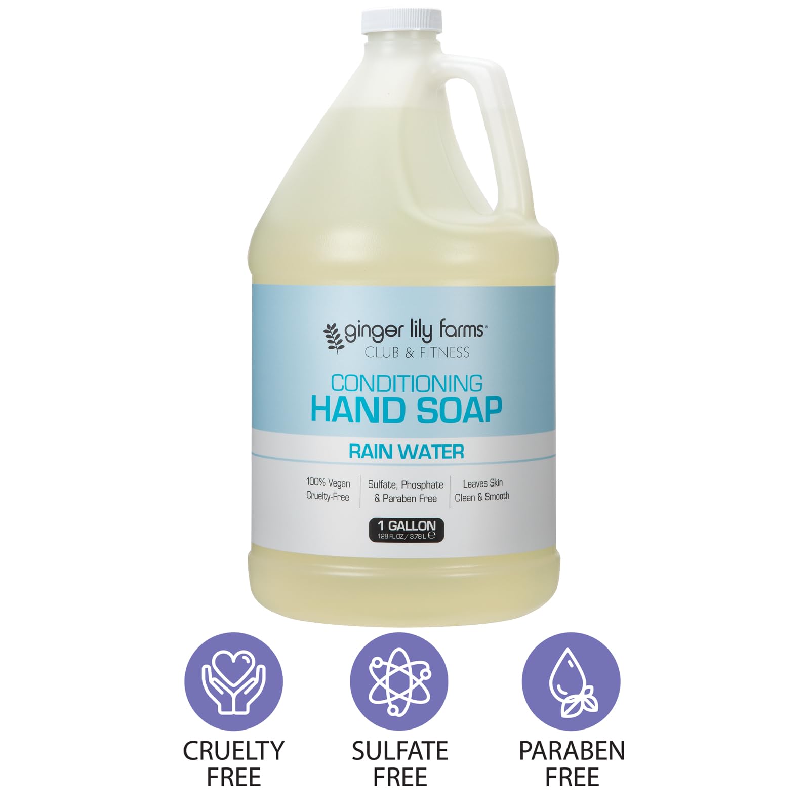 Ginger Lily Farms rain water scent packaging suggests fresh spa ambience.