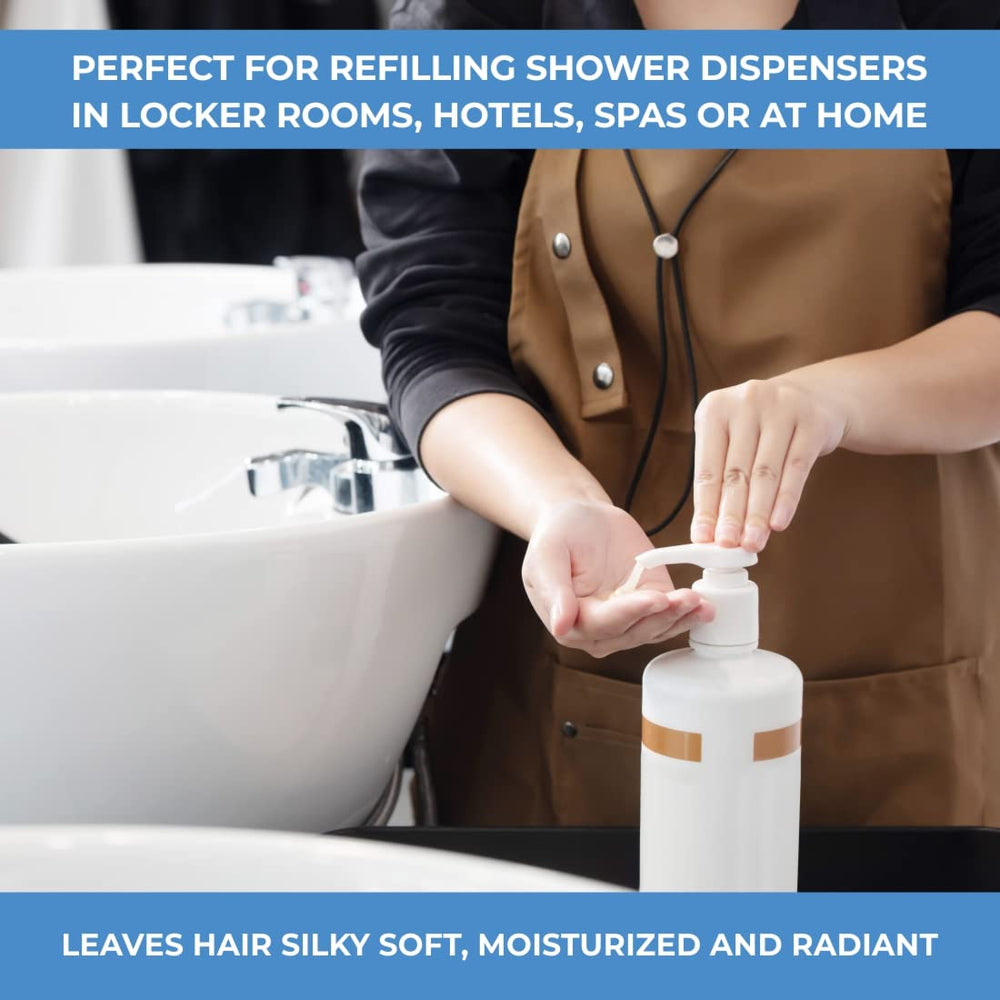 Ginger Lily Farms salon-backbar use demonstrates easy refills and efficient dispensing.