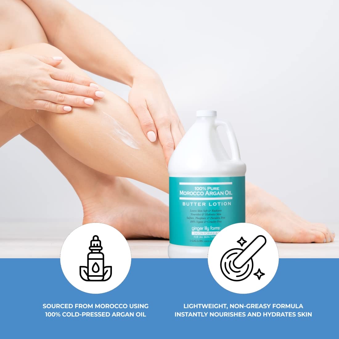 Ginger Lily Farms Salon Formula cruelty-free label communicates ethical, vegan body care promise.